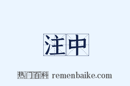 注中是什么意思的图片